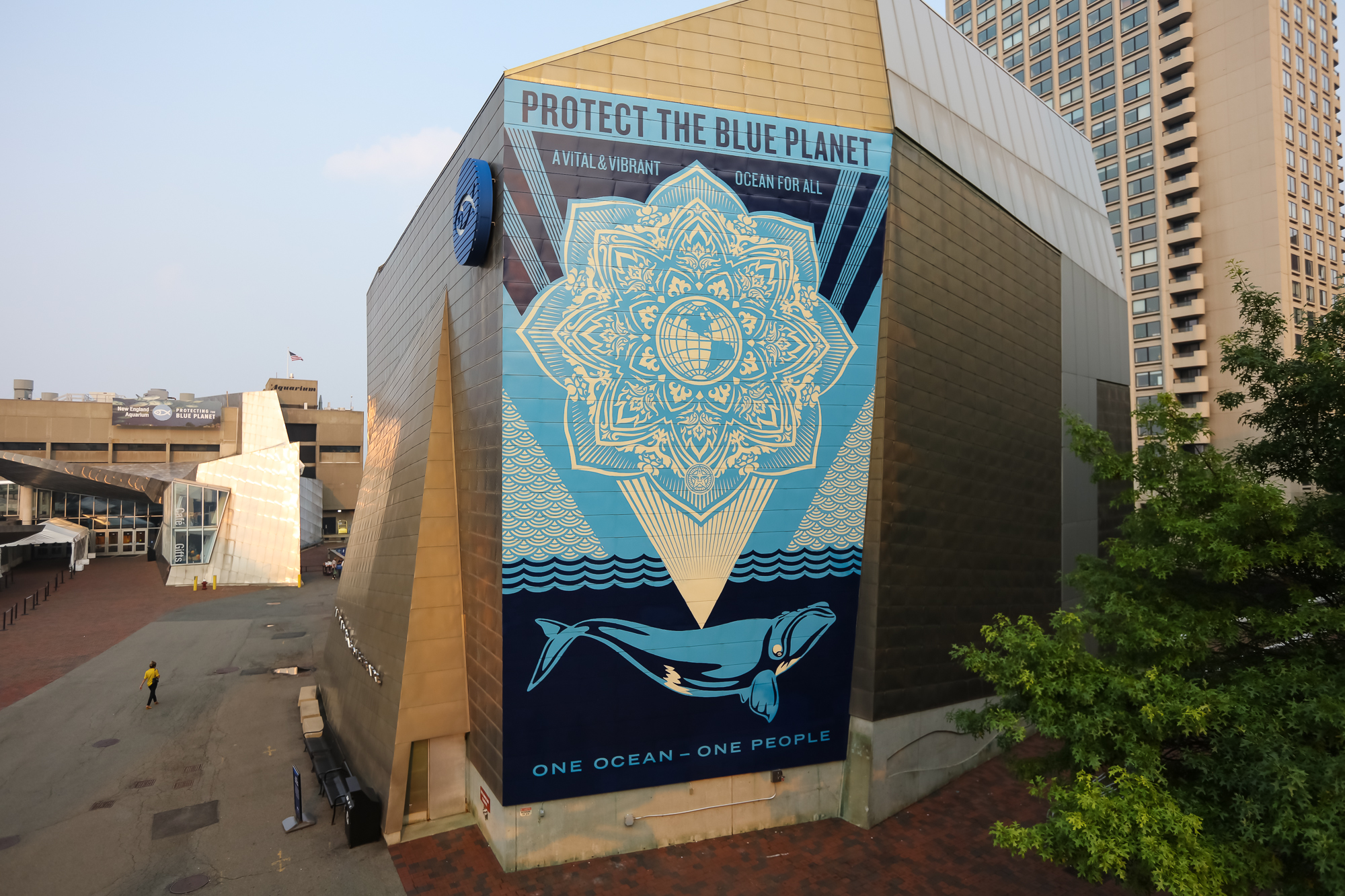 Vital and Vibrant Ocean for All mural painted by Shepard Fairey