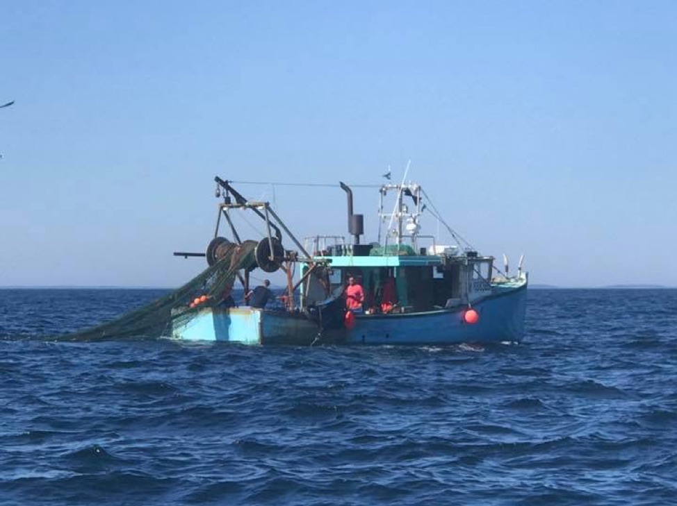 commercial fishing vessel in open water