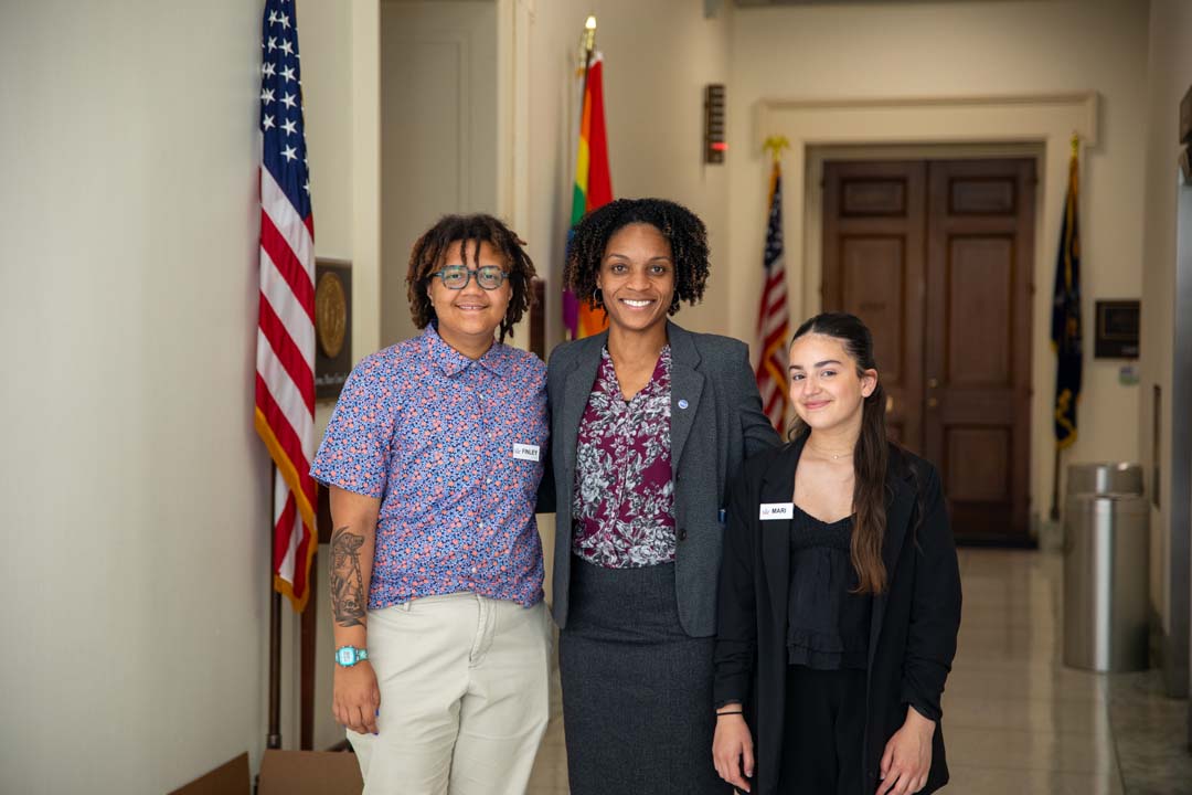 Dr. Letise LaFeir (center) with ClimaTeens Finley Bean and Maria Xerez