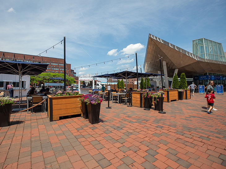 Entrance to Dockside Beer Garden on Central Wharf