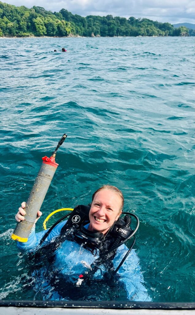 Passive acoustic deployment near Piedra Bonita, southern end of the Gulf of Tribugá.