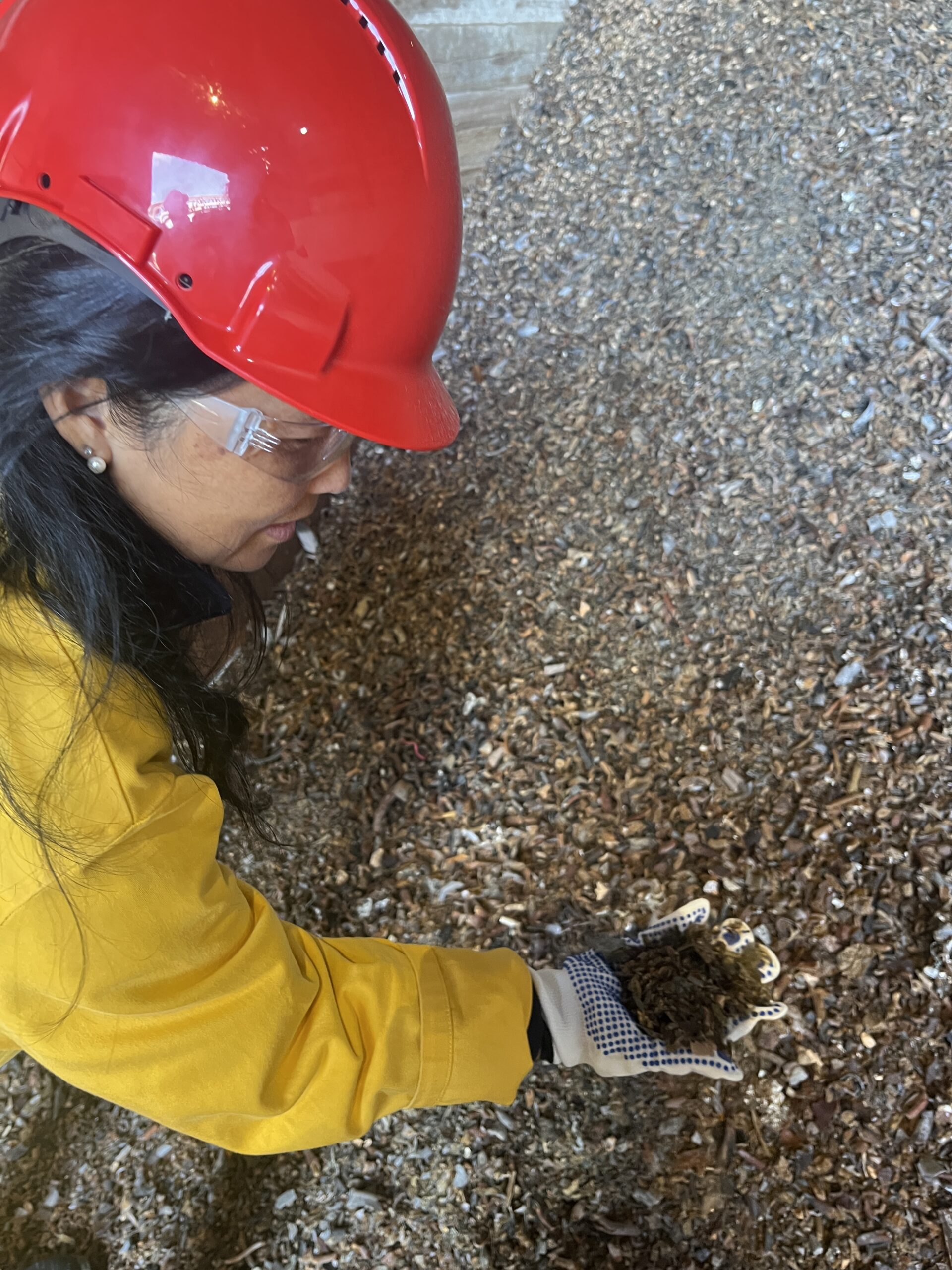 Michelle with dried seaweed in her palm