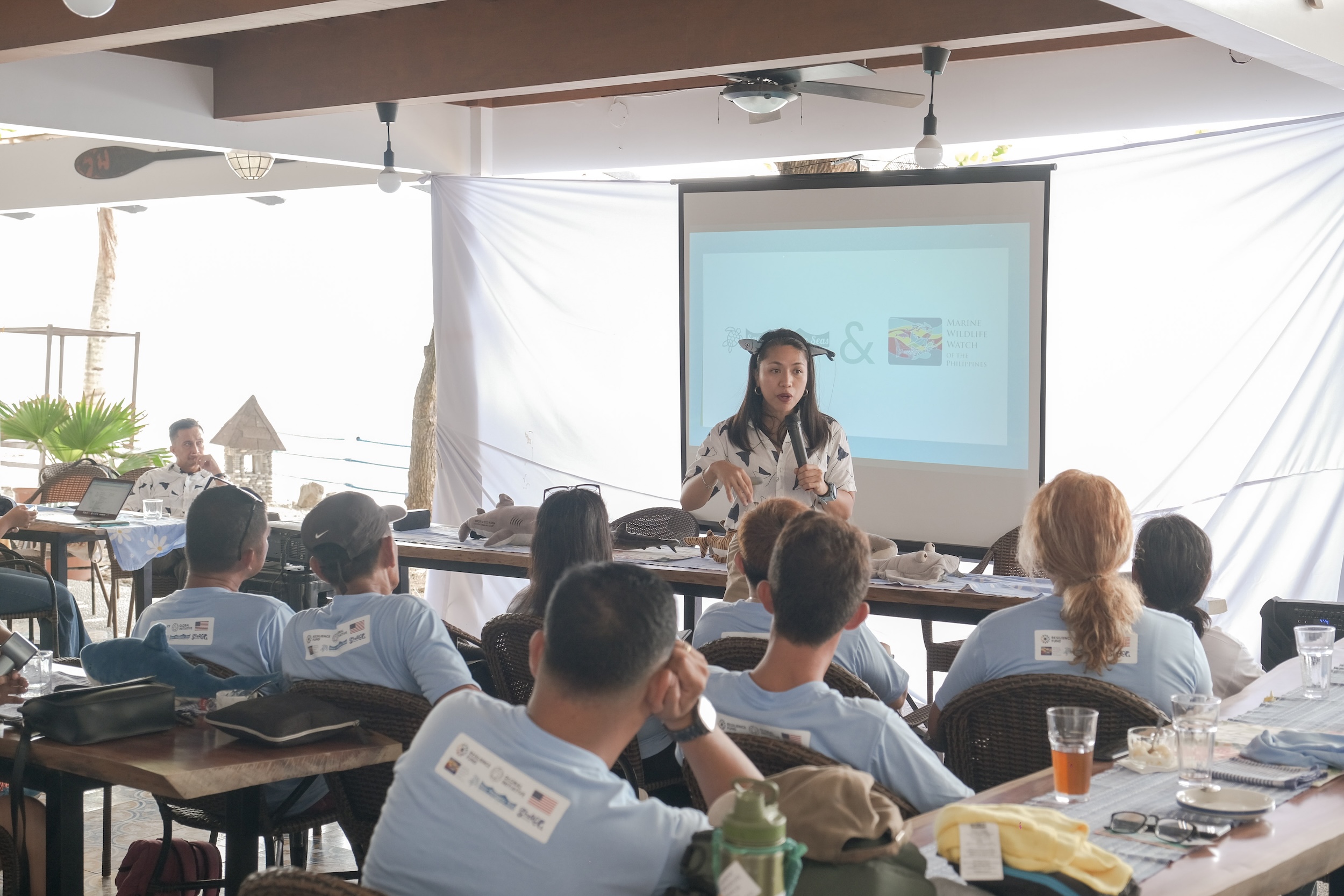 MCAF Fellow speaking at a Pating Patrol workshop.